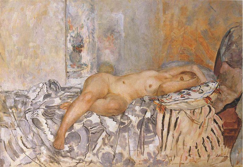 Henri Lebasque Prints Nude on Spanish Blanket France oil painting art